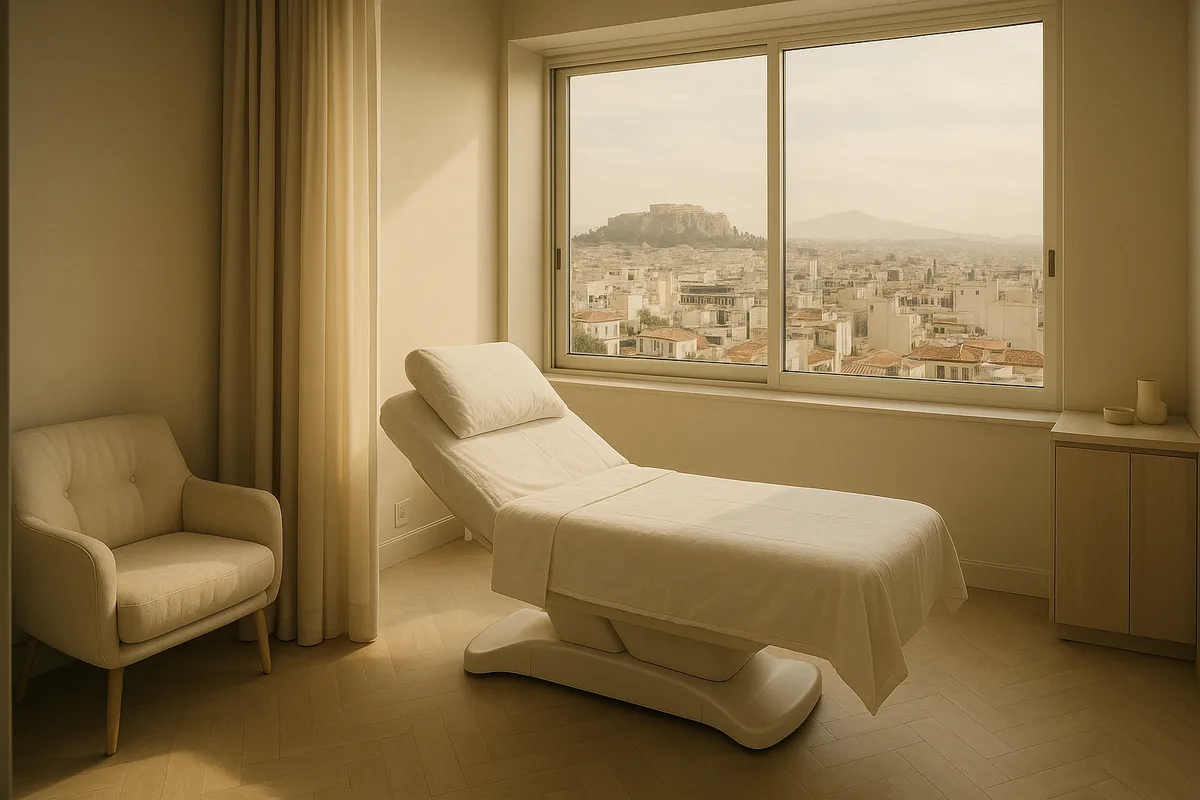 Private recovery room with a view over Athens